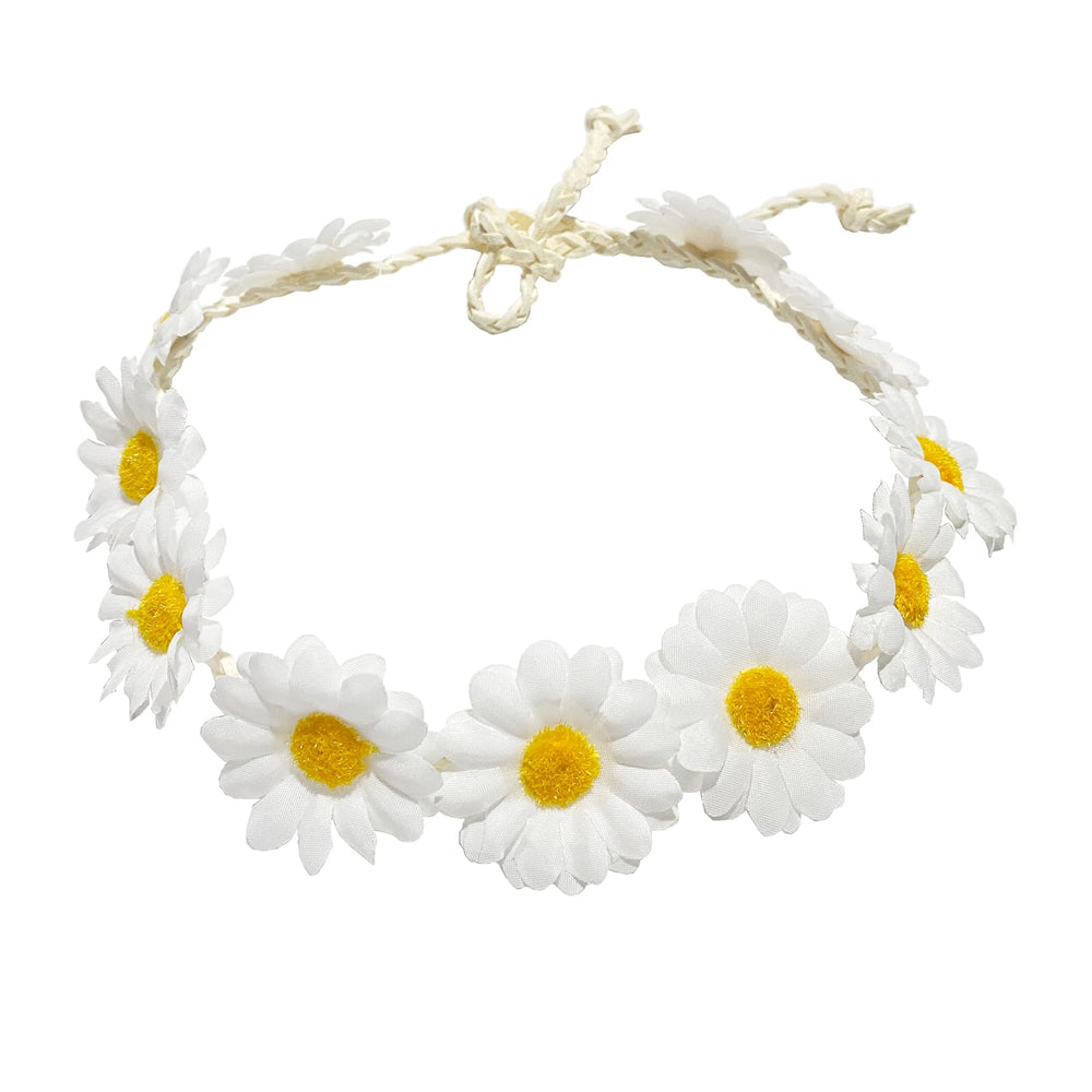 zYoung corona girasol diadema novias blanca, perfecta para peinado y fotos nupciales.