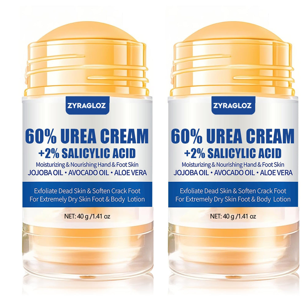 ZyraGloz Urea Cream Stick packaging shows maximum strength formula for dry skin