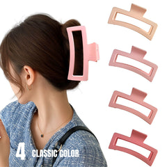 ZYTJ gradient pink 5 inch XL claw clip closed demonstrating durable non slip design.