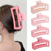 ZYTJ gradient pink 5 inch XL claw clip closeup showing matte finish and strong grip for thick hair.