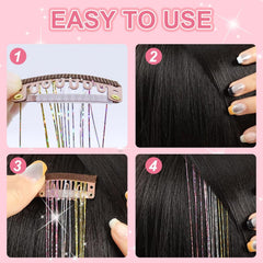 ZYXQZYX sparkle strands in gold and pink elevate daily looks.