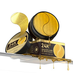 ZZILME 24k gold eye patches packaging for premium at-home care.