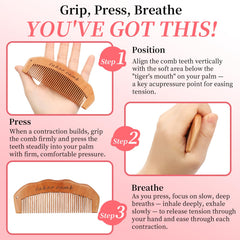 ZZTDSD birth comb engraved with motivational phrase for emotional support