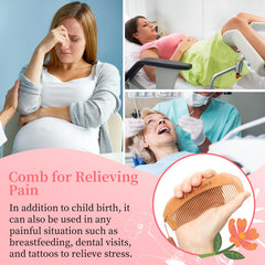 ZZTDSD birth comb featuring ergonomic wavy edge for secure grip