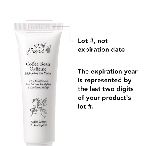 Under-eye application of 100% PURE Coffee Bean Caffeine Eye Cream.
