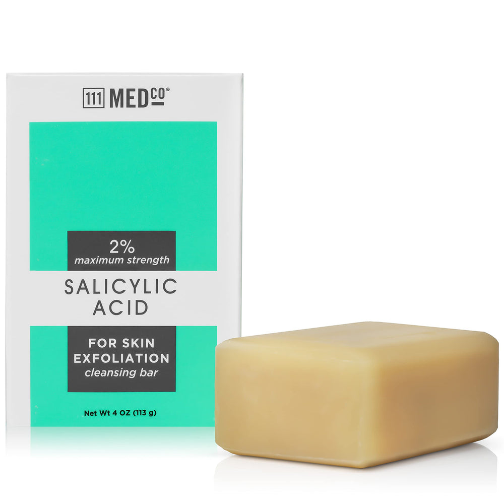111MedCo barra exfoliante 2% ácido salicílico para poros más limpios.