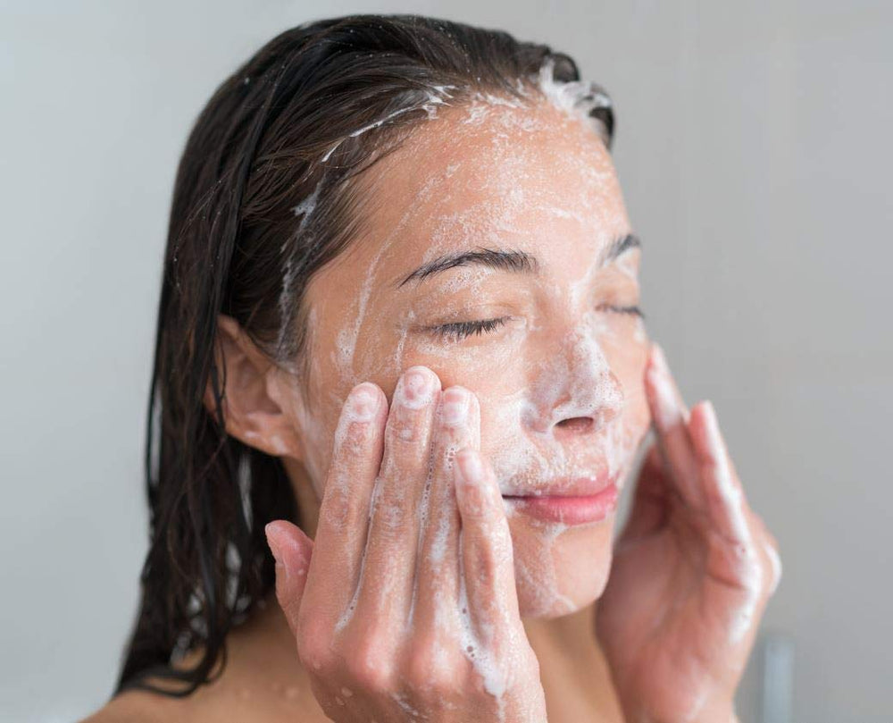 111MedCo 10% bar applied to face illustrates targeted acne care.
