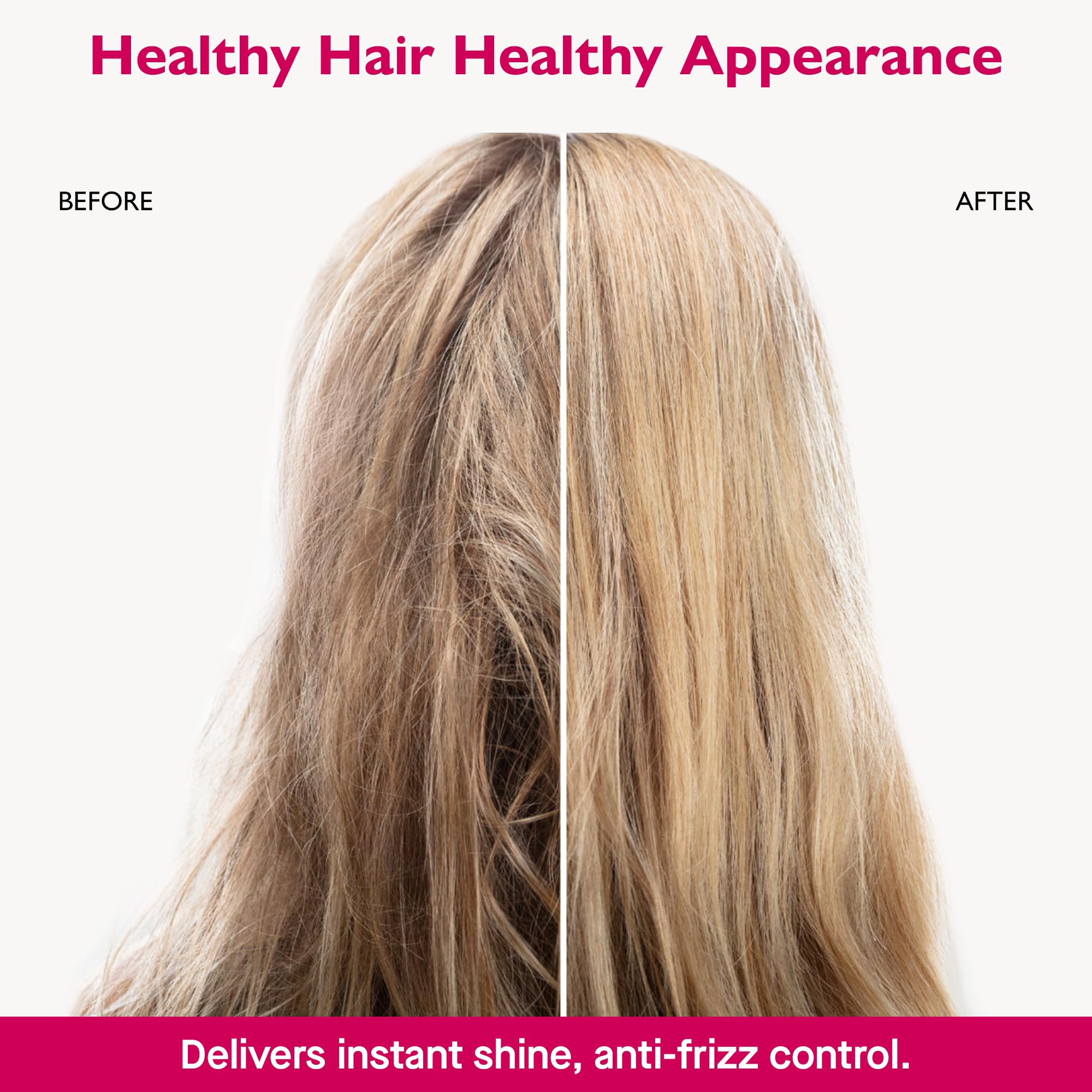 12 Benefits Hair shine after treatment close-up shows healthy-looking tresses.