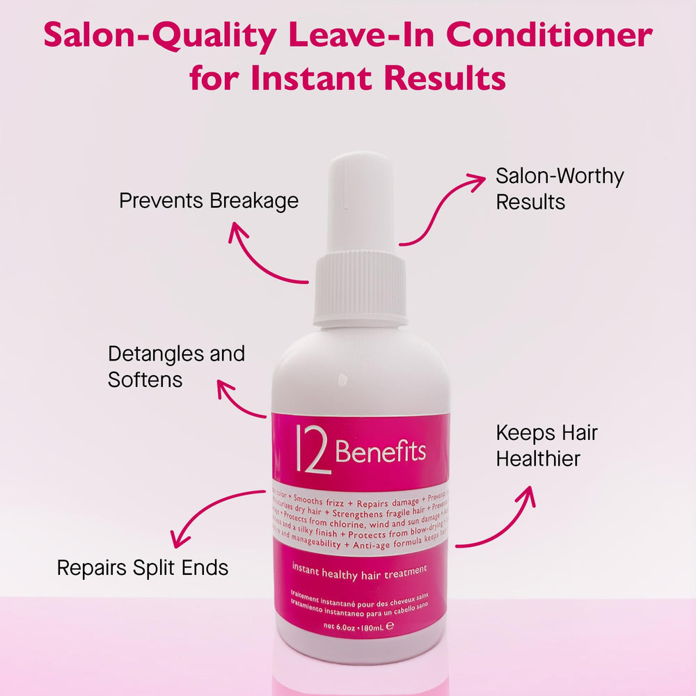 12 Benefits Quaternium 39 color protection close-up emphasizes moisture retention.