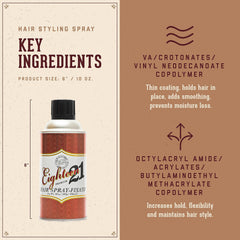 18.21 Man Made matte finish hair spray providing natural shine without stiffness