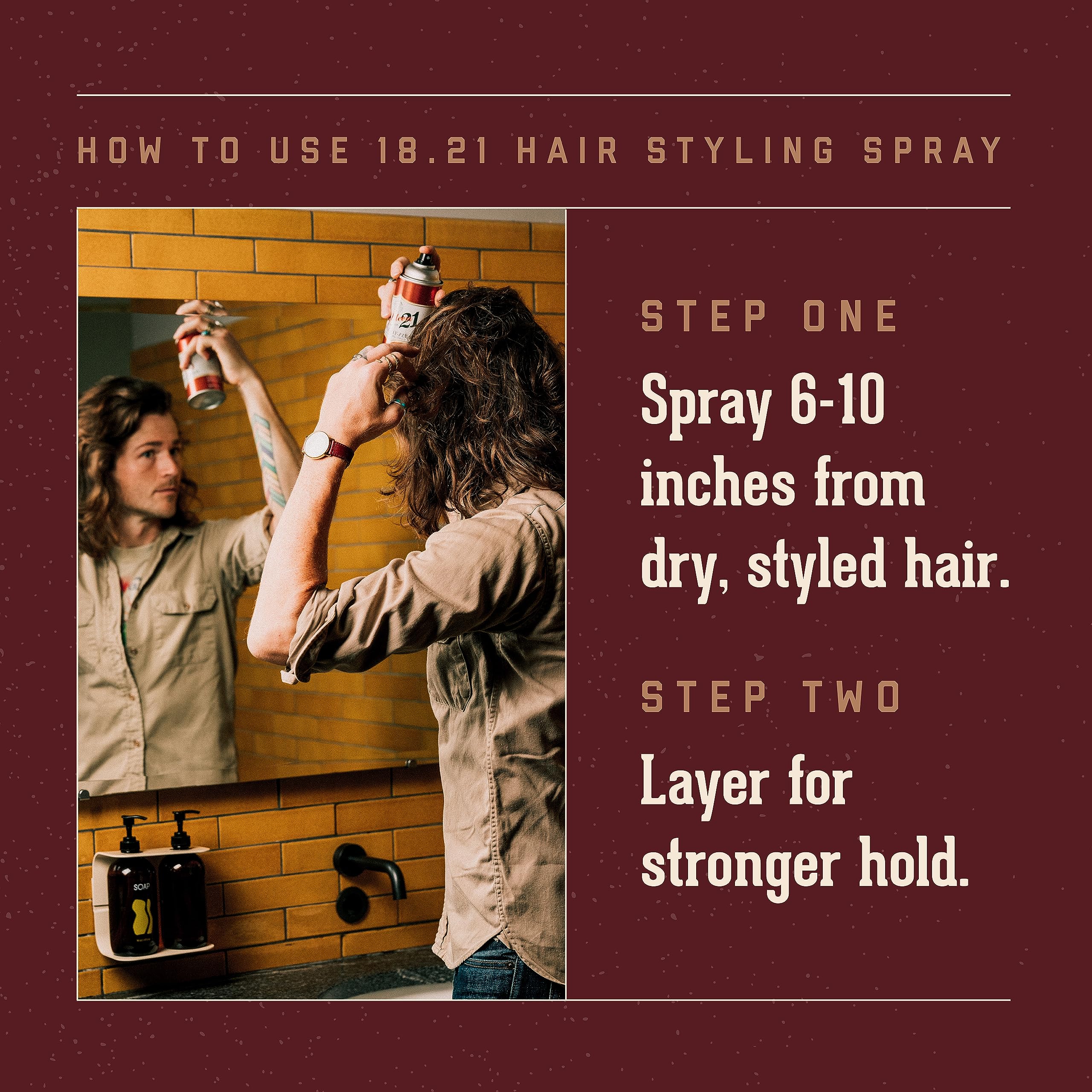 18.21 Man Made finishing mist creates touchable, natural texture without flakes