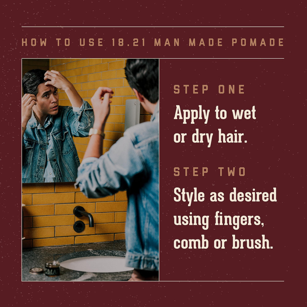 Hair definition with 18.21 Man Made pomade on textured hair