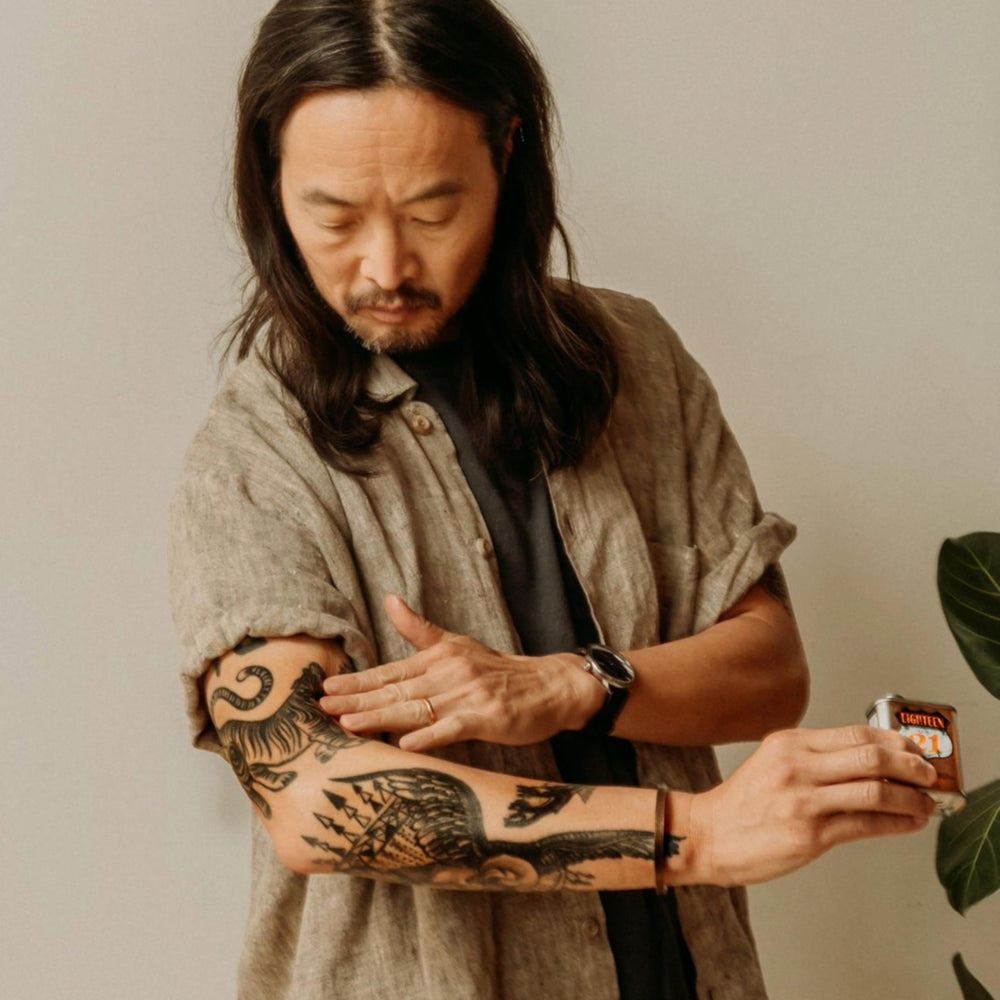 18.21 Man Made tattoo care oil nourishes skin after care