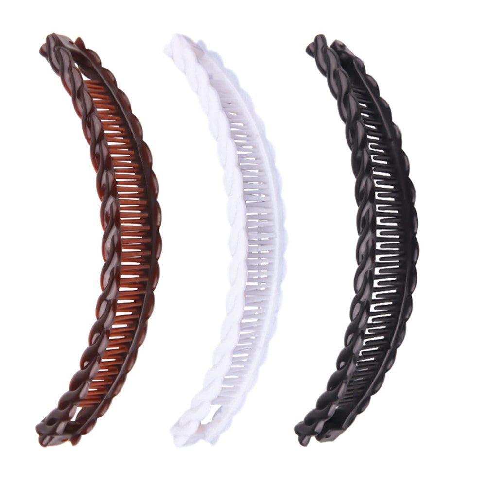 1st Choice banana clip 3-piece set secures everyday hairstyles.