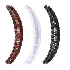1st Choice banana clip 3-piece set secures everyday hairstyles.