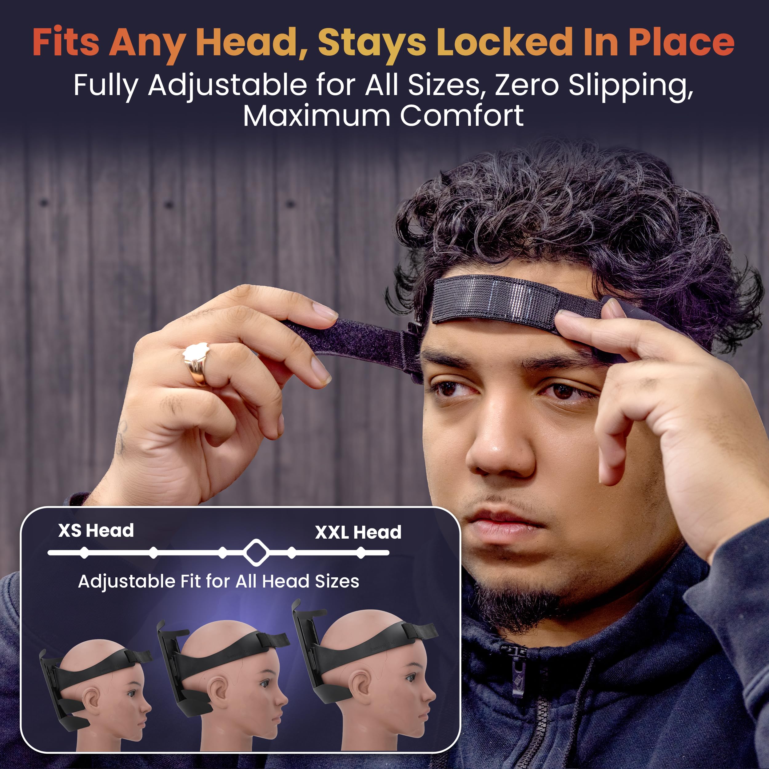 247 Groomed adjustable size hair fade tool fits XS to XXL heads.