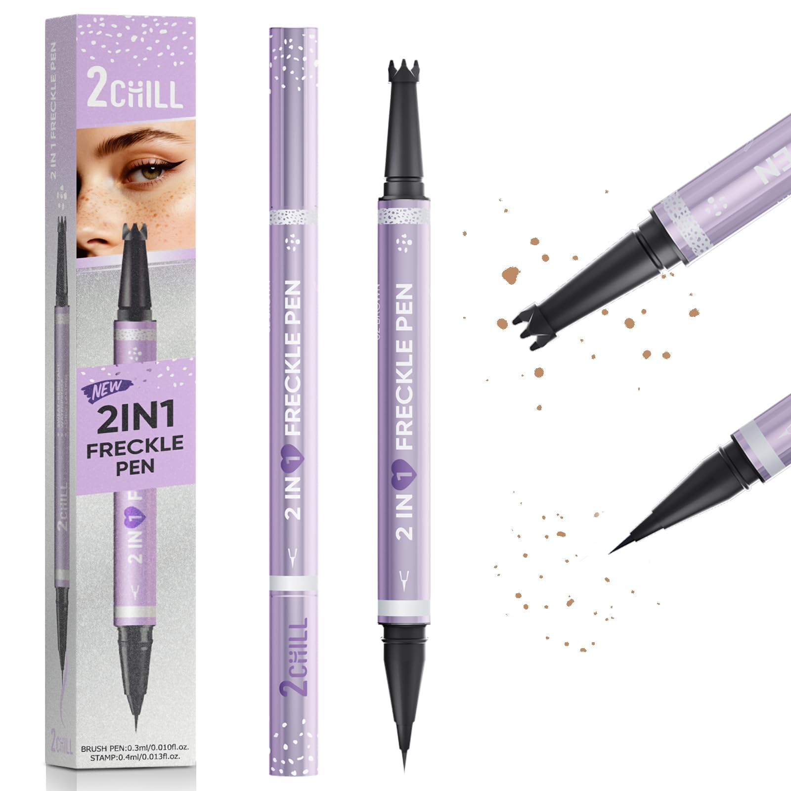 2CHILL: dos en uno para pecas y cejas, retoques rápidos y naturales.
