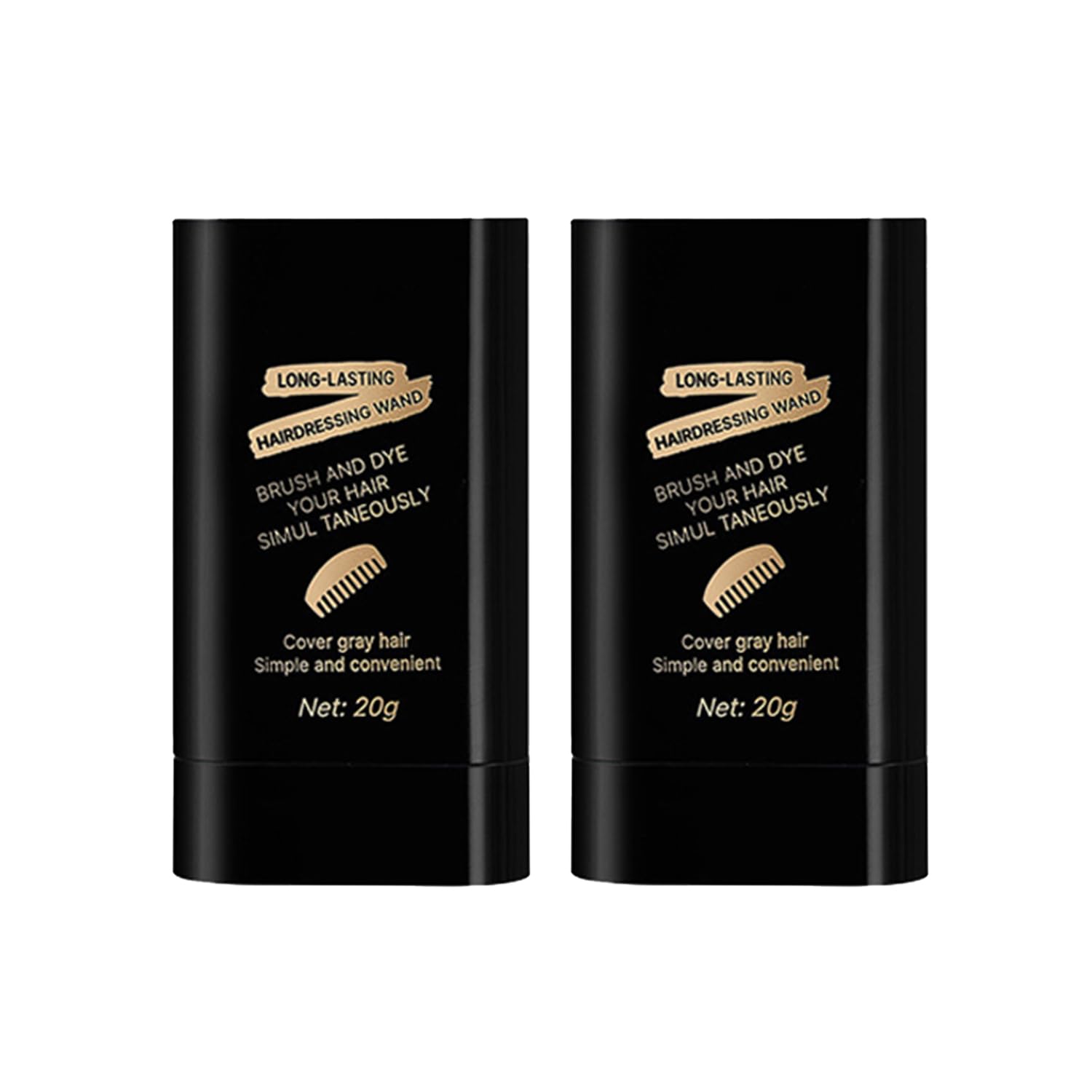 2Pack safe-convenient hair dye bottle shows quick gray coverage in minutes.