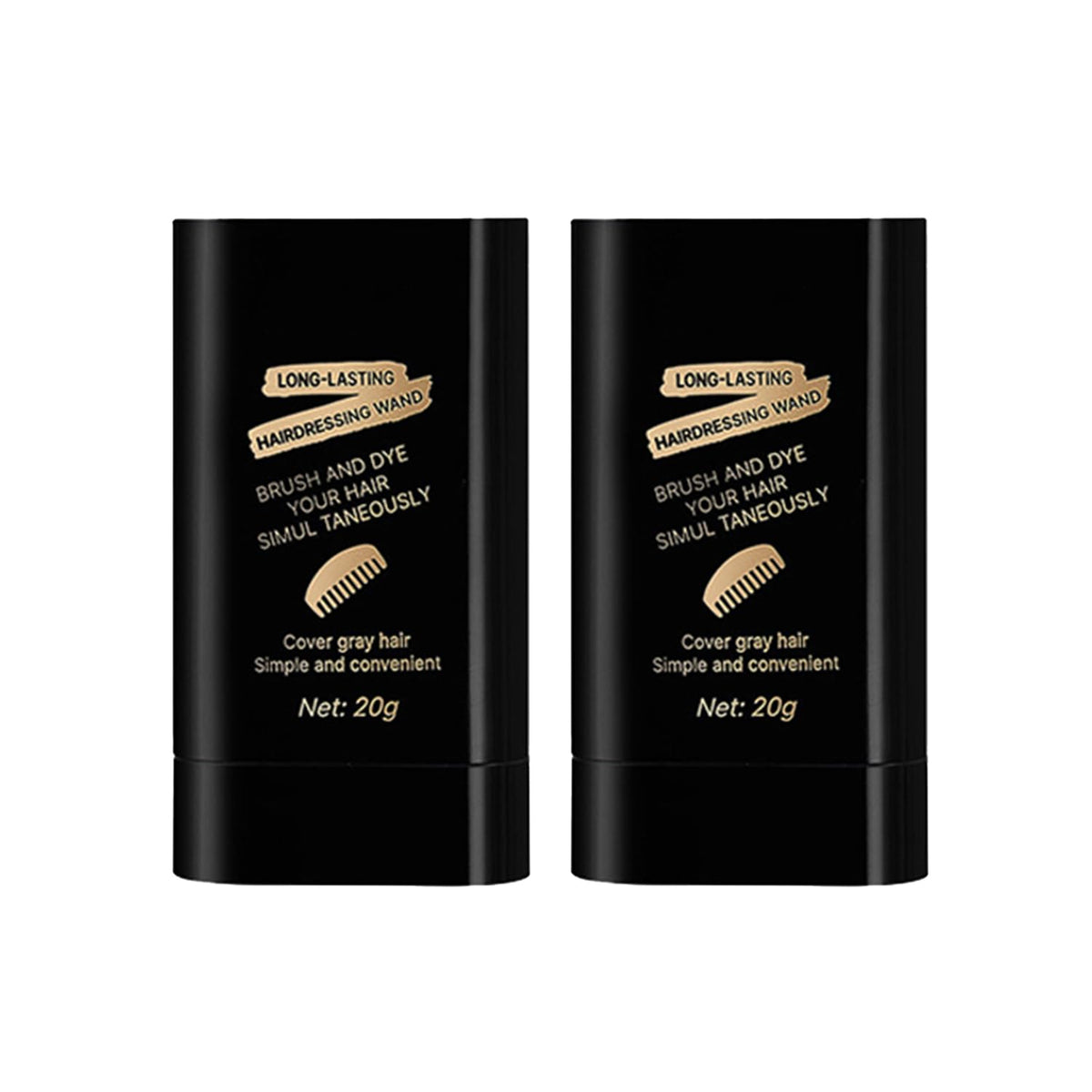 2Pack safe-convenient hair dye bottle shows quick gray coverage in minutes.