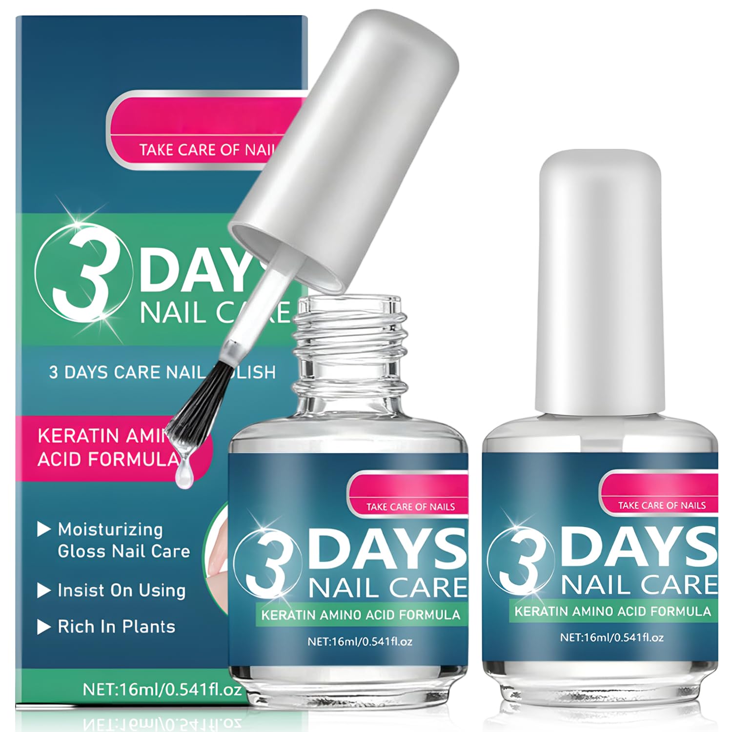 3 Days Nail Care: bote-aceite para hidratación profunda de uñas.