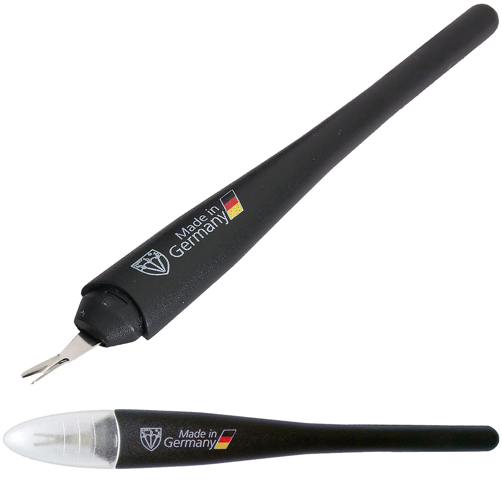 3 Swords Germany cuticle knife with V-blade for precise cuticle work.