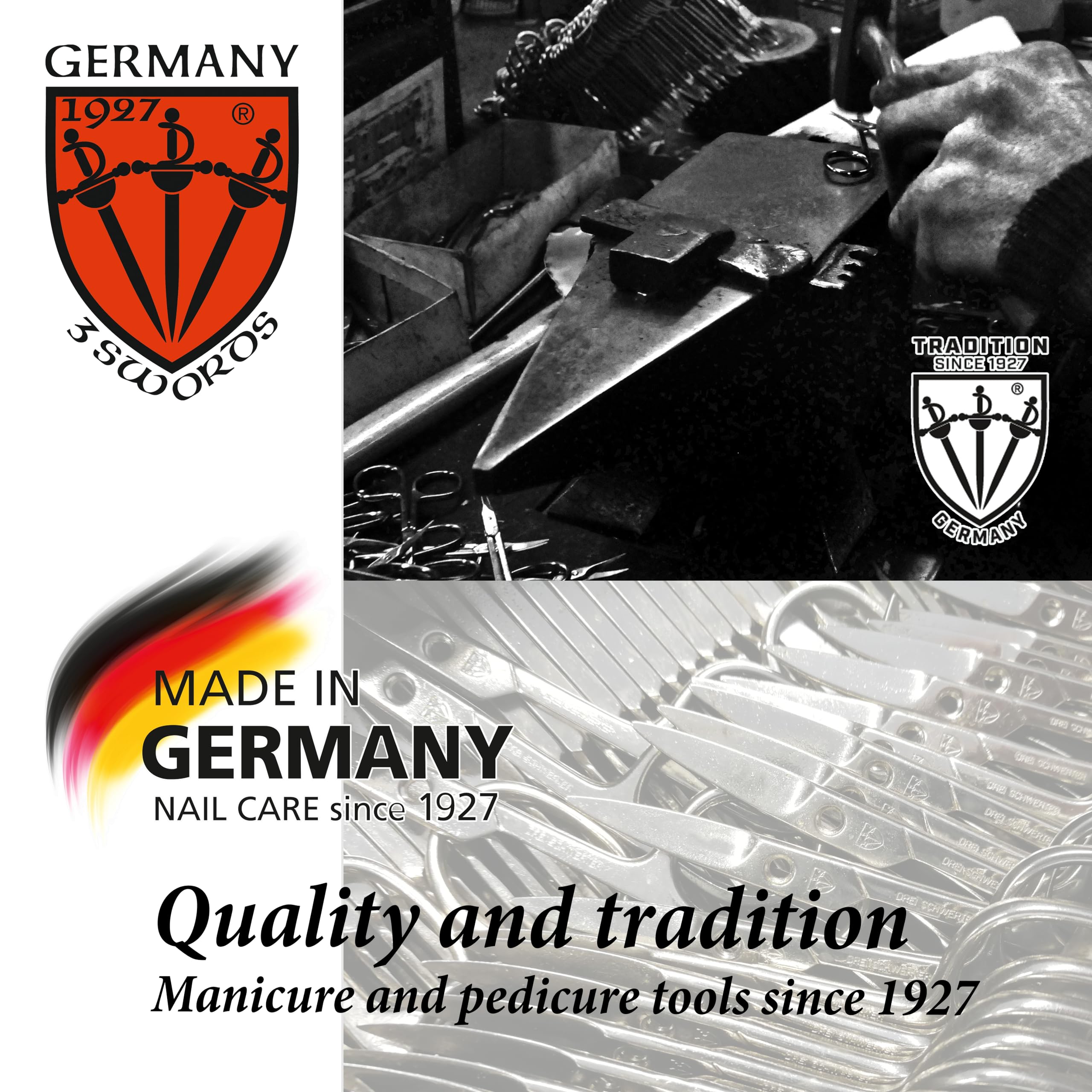 3 Swords Germany made in Germany quality you can trust for nail care.