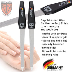 3 Swords Germany sapphire nail file coarse grit quick shaping for strong nails