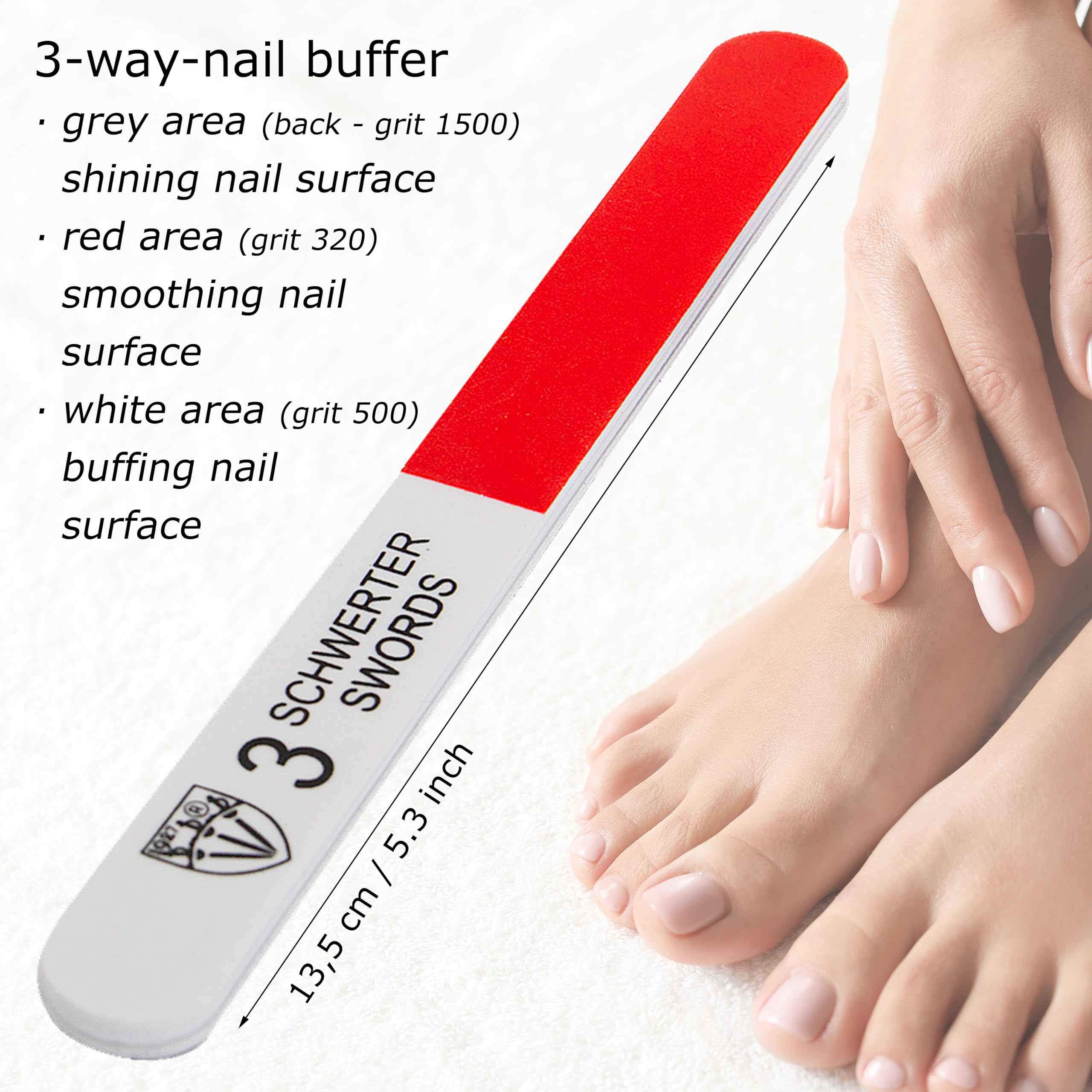 3 Swords Germany sapphire nail file fine grit smooth finish for precise edges