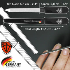 3 Swords Germany sapphire pocket nail file 4.3 inch compact for handbags