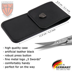 Stainless steel INOX 3 Swords Germany cuticle scissors for durable use.
