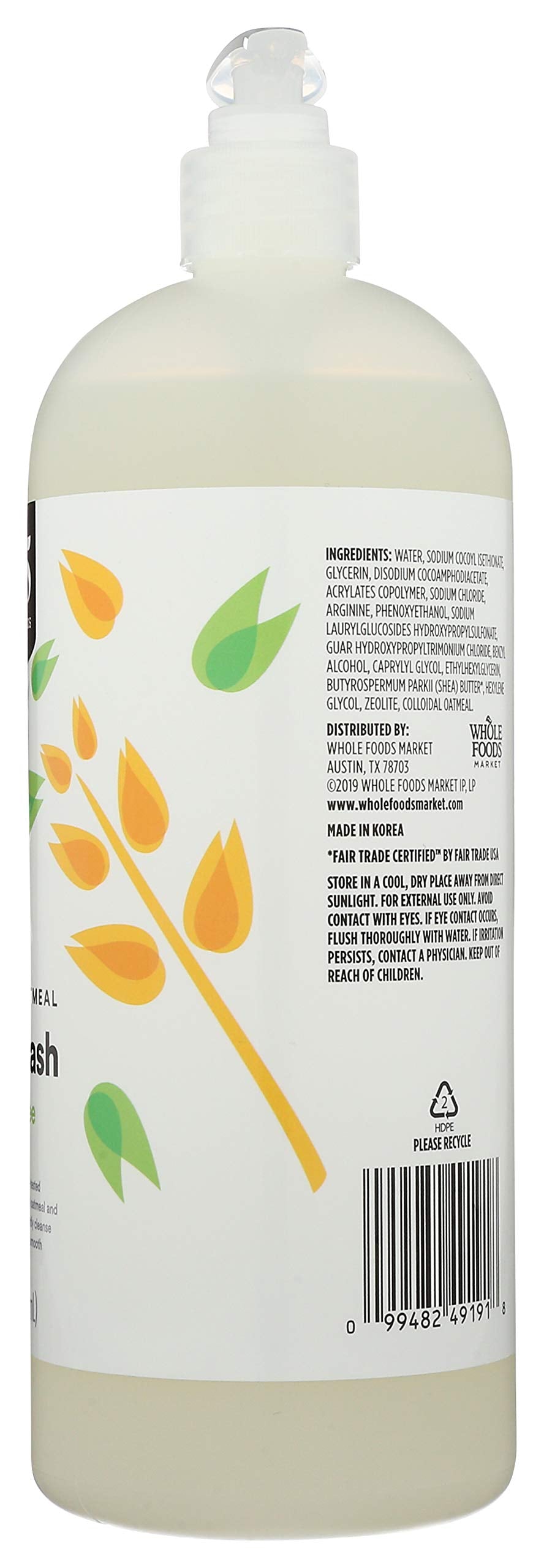 365 by Whole Foods Market body wash with plant-based ingredients for soft skin.