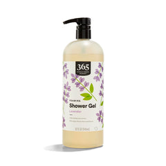365 by Whole Foods Market lavender shower gel bottle—calming aroma.