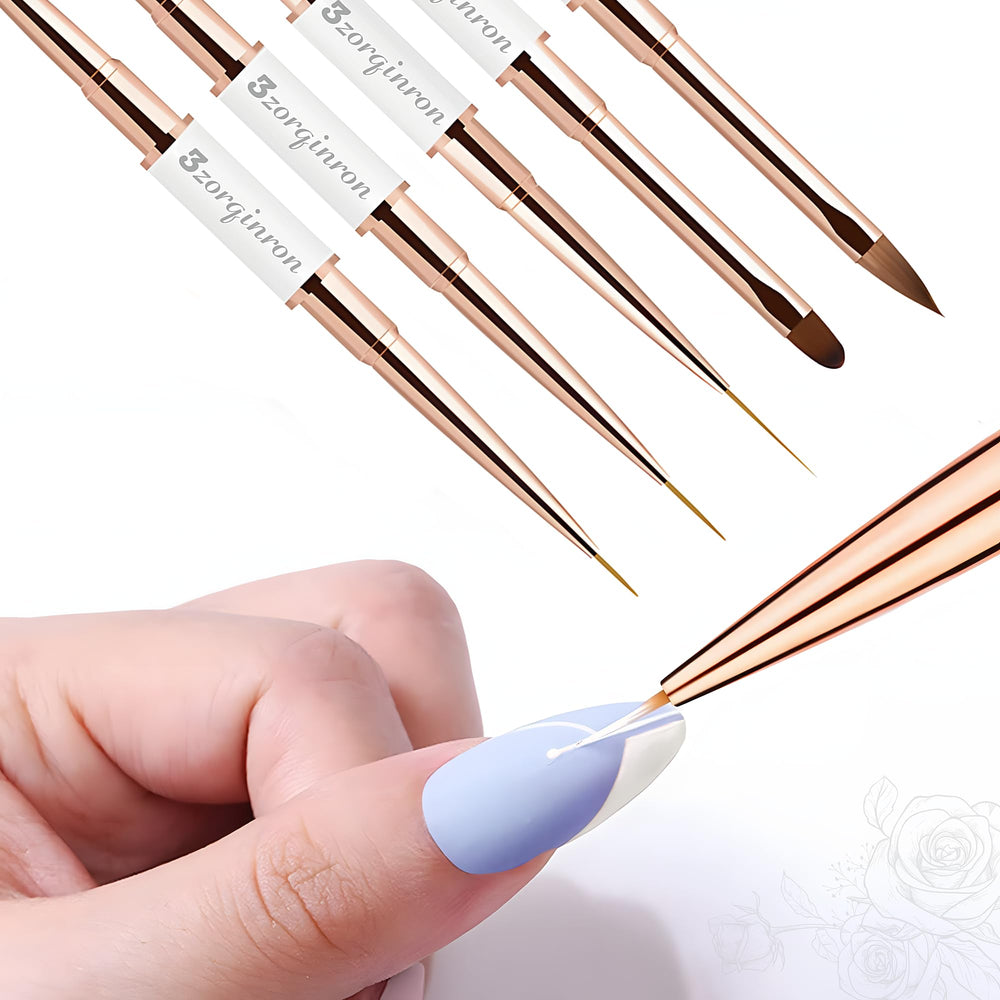 3zorqinron nail art liner detail brush for crisp lines and fine patterns