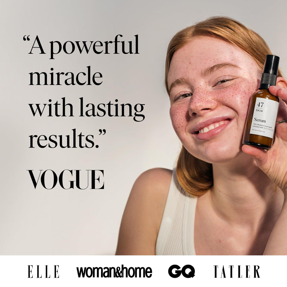 47 Skin 30ml packaging for travel-friendly daily routine.