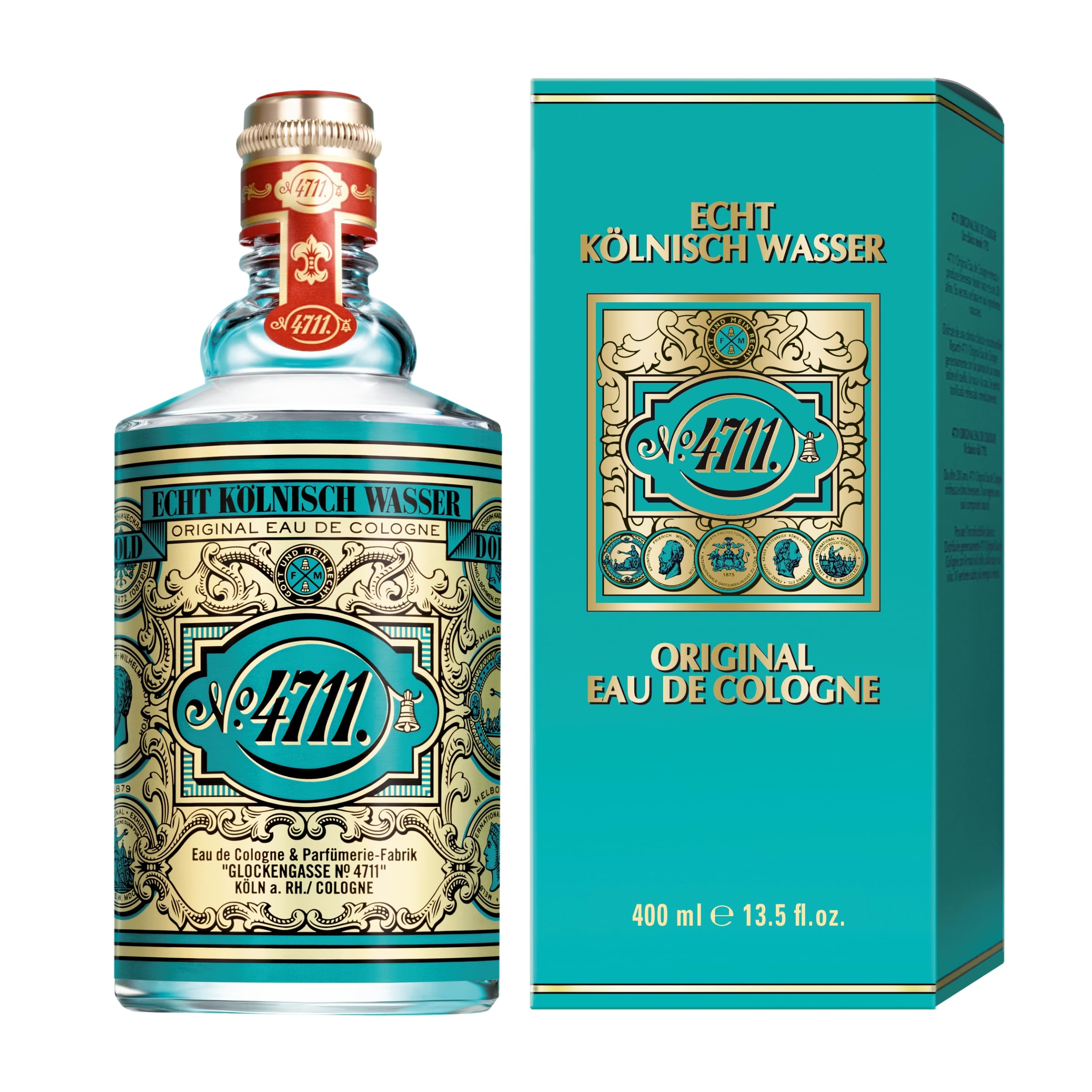 4711 by Muelhens Original bottle front view shows timeless citrus freshness.