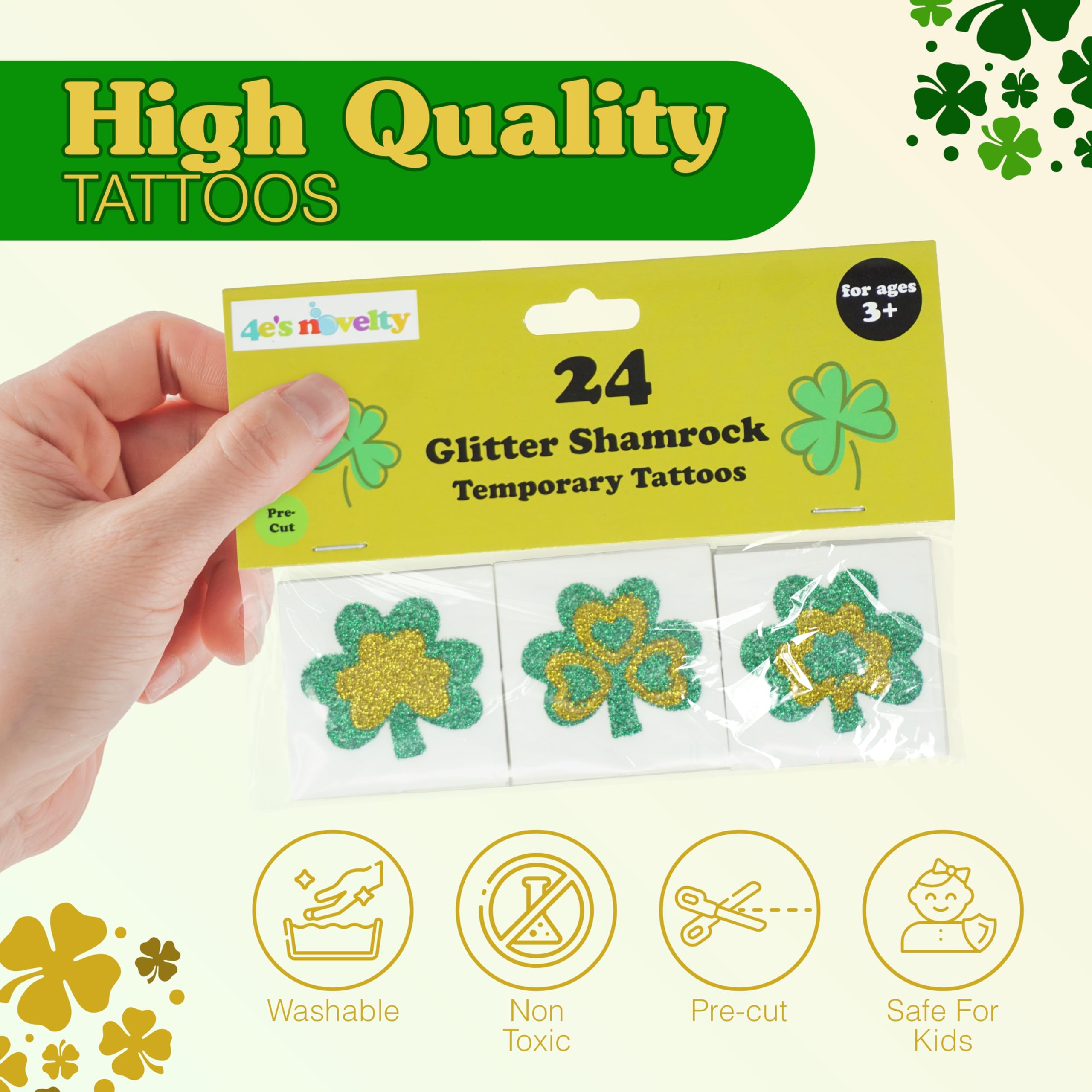 Tatuajes temporales para clases y fiestas de 4E's Novelty