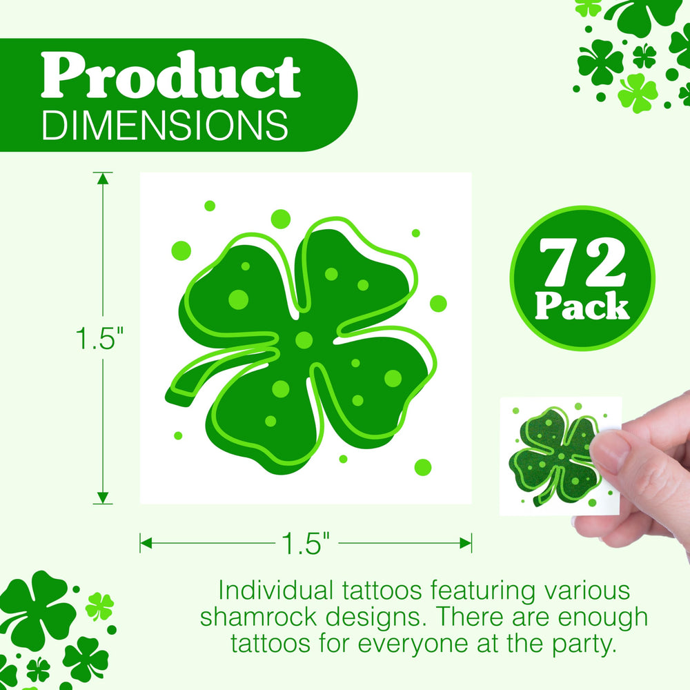 4E's Novelty St Patrick's Day face tattoos safe for skin
