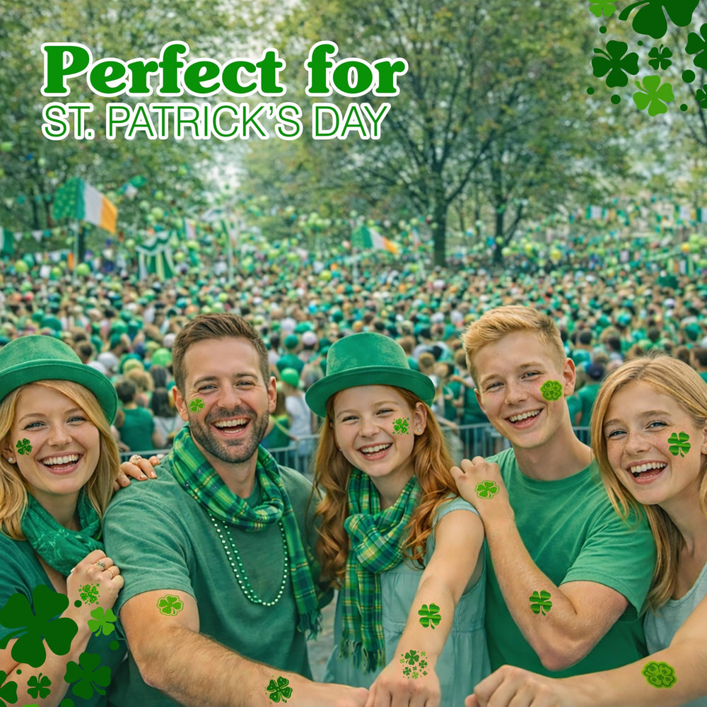 4E's Novelty St Patrick's Day tattoos for kids celebrations
