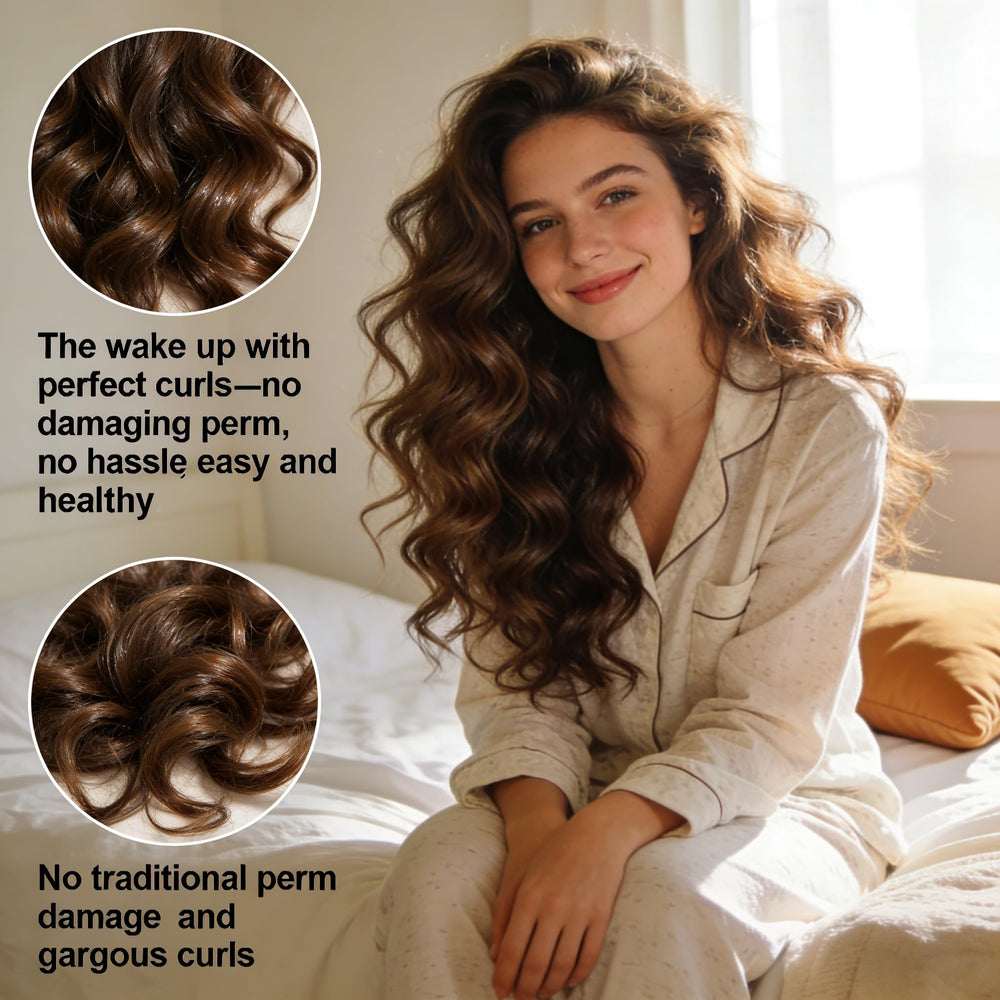 No-clip design of 5Pcs curlers reduces snagging during sleep