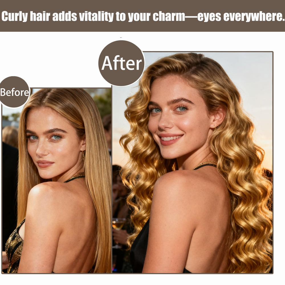 Soft velvet wrap on 5Pcs heatless curlers for gentle hair touch