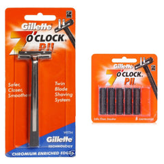 7 Oclock PII Trac II Razor with five-blade cartridge enables precise daily shaving