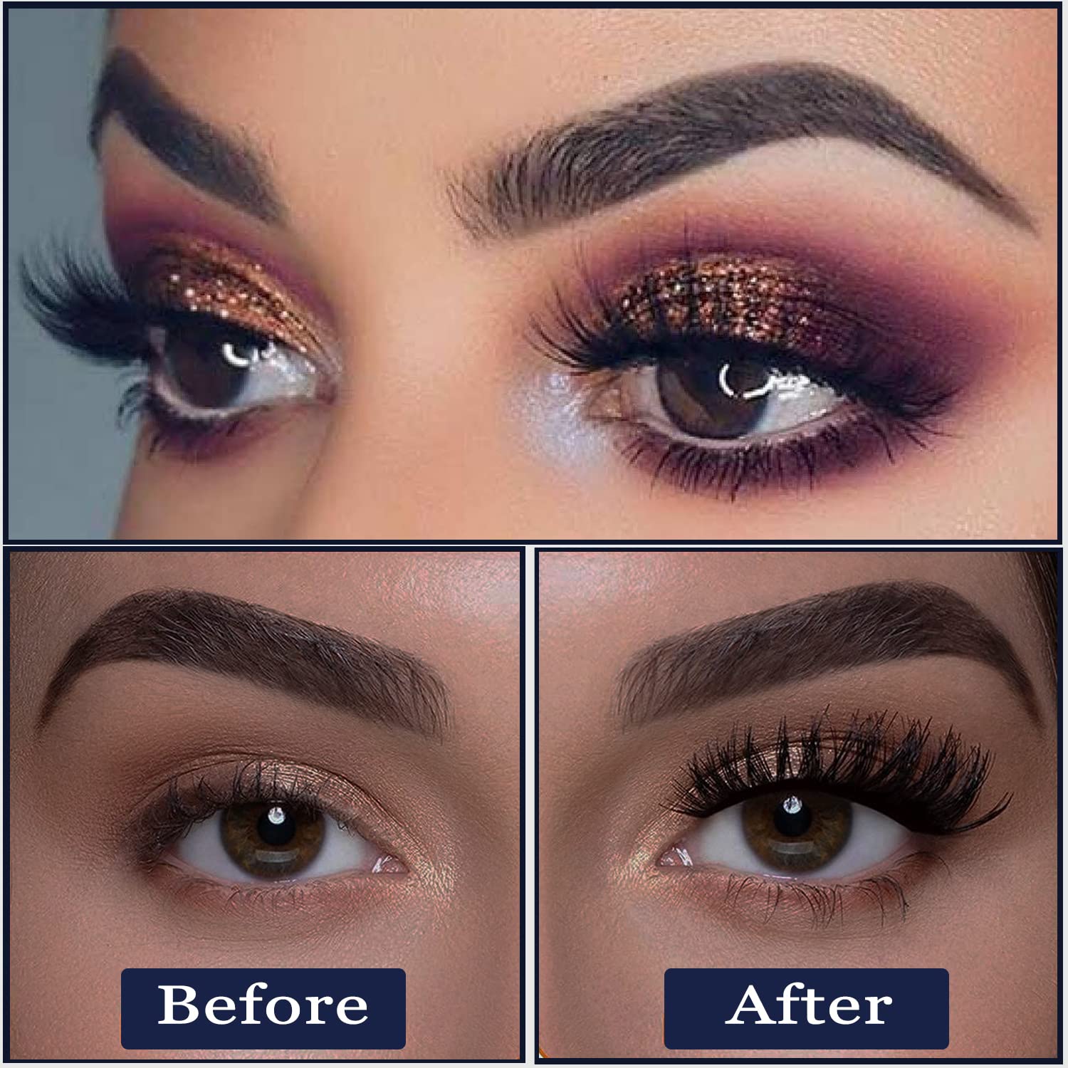 7C SEVENCROWN in-use party look with bold yet natural lashes