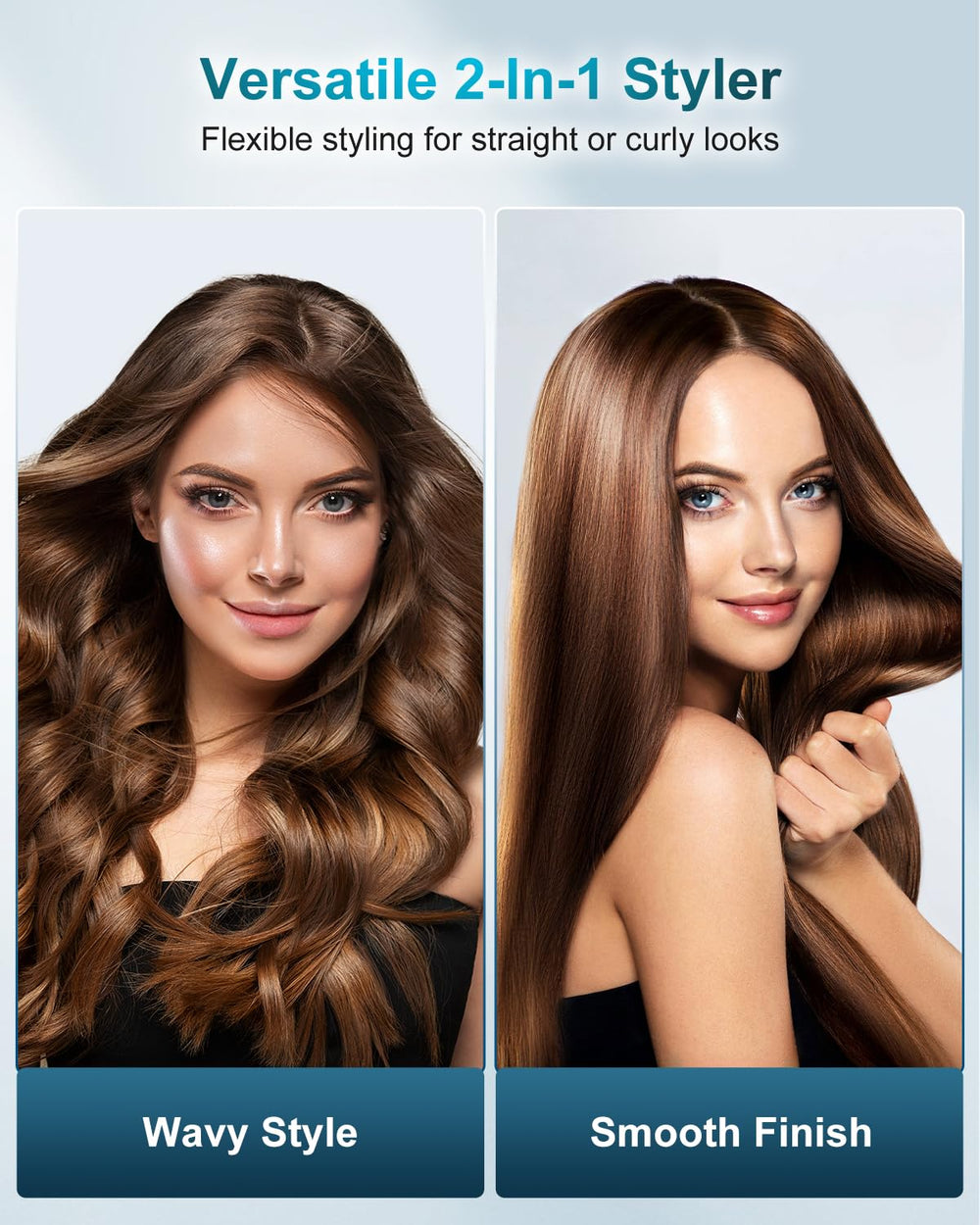 7MAGIC 2-in-1 styling tool for straight or curled looks