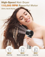 7MAGIC Coanda-style curling uses air to wrap hair for voluminous results.