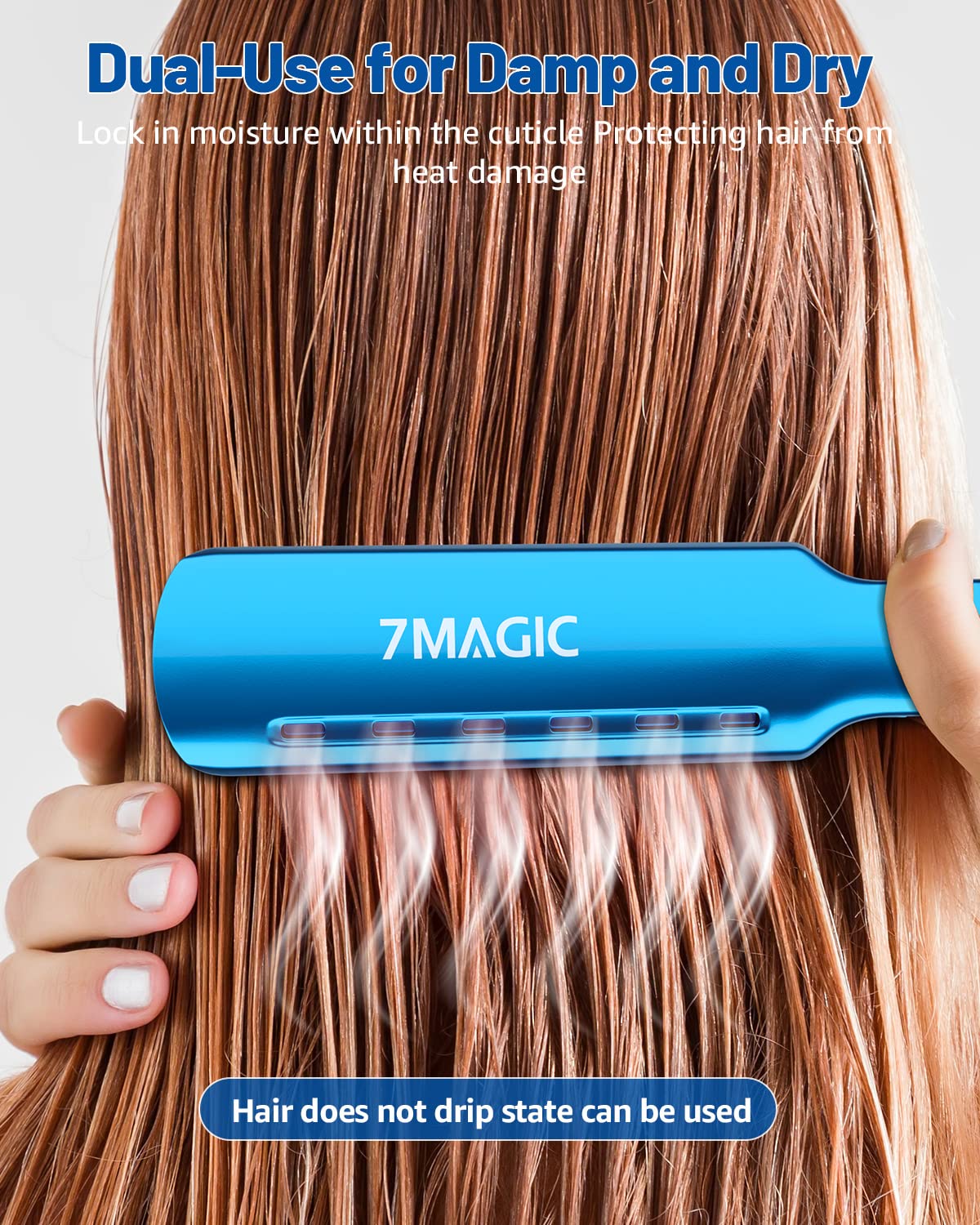 7MAGIC Nano Titanium Hair Straightener wide plates measuring 1.7 inches for efficient straightening