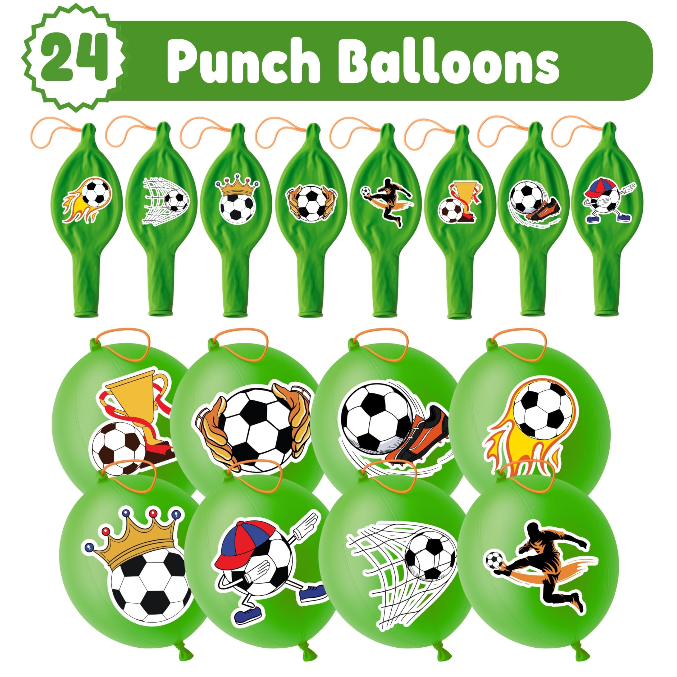 91BALLOONS set de fiesta de fútbol con globos y tatuajes.