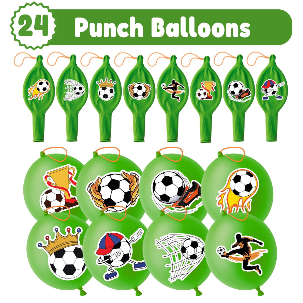 91BALLOONS set de fiesta de fútbol con globos y tatuajes.