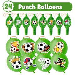 91BALLOONS set de fiesta de fútbol con globos y tatuajes.