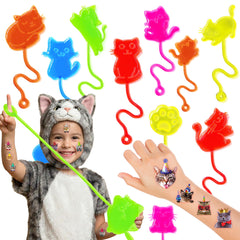91STICKYHAND dedos gatos pegajosos para fiestas divertidas
