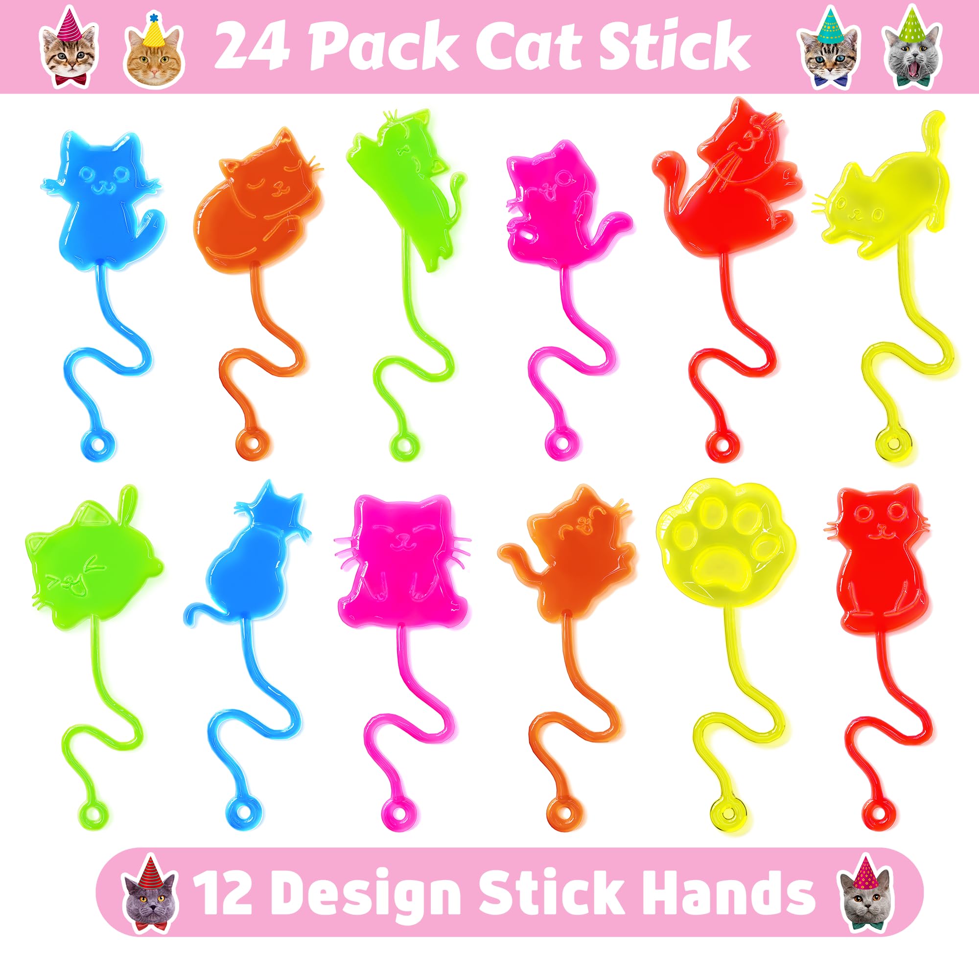 91STICKYHAND diseños gatos 12 opciones para regalos y premios